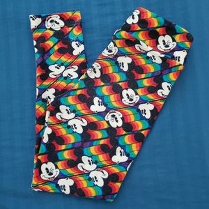 Lularoe Mickey Mouse girl's leggings multi color